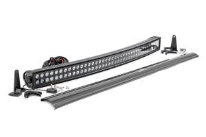 Rough Country Cree Black Series LED Light Bar 40 in. Dual Row Curved 19020 Lumens 240 Watts Spot/Flood Beam IP67 Ratings Incl. Wire harness Switch - 72940BL