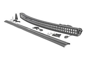 Rough Country - Rough Country Cree Black Series LED Light Bar 50 in. Dual Row Curved 23040 Lumens 288 Watts Spot/Flood Beam IP67 Ratings Incl. Wire Harness Switch - 72950BL - Image 1