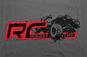 Rough Country - Rough Country Sleeve T-Shirt Short Front RC Logo w/Jeep XJ Back Blank Grey Small - 84060 - Image 3