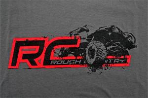 Rough Country - Rough Country Sleeve T-Shirt Short Front RC Logo w/Jeep XJ Back Blank Grey XL - 84063 - Image 3