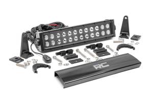 Rough Country - Rough Country Cree Black Series LED Light Bar 12 in. Dual Row 5760 Lumens 72 Watts Spot/Flood Beam IP67 Rating Incl. Wire Harness Switch - 70912BL - Image 2