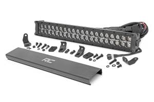 Rough Country - Rough Country Cree Black Series LED Light Bar 20 in. Dual Row 18000 Lumens 200 Watts Spot/Flood Beam IP67 Rating Incl. Wire Harness Switch Cool White DRL - 70920BD - Image 2