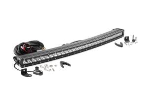 Rough Country - Rough Country Cree Chrome Series LED Light Bar 30 in. Single Row Curved 12000 Lumens 150 Watts Spot Beam IP67 Rating Incl. Wire Harness Switch - 72730 - Image 2