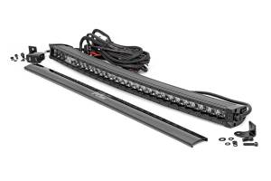 Rough Country - Rough Country LED Light Bar 30 in. Length 31.37 in. Depth 3.12 in. Height 1.6 in. Black Series w/Cool White DRL Die Cast Aluminum Housing Powerful 12000 Lumens Black Panel Design - 72730BLDRL - Image 2