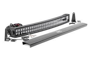 Rough Country - Rough Country Cree Black Series LED Light Bar 30 in. Dual Row Curved 14400 Lumens 180 Watts Sport/Flood Beam IP67 Rating Incl. Wire Harness Switch - 72930BL - Image 2