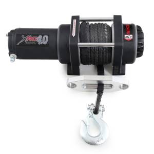 Smittybilt XRC4 Winch Rated Line Pull 4000lbs. 12V 4.19 HP 12 ft. Remote Lead 198:1 Gear Ratio 2-Stage Planetary Gear Self Locking Drum Incl. Remote 30ft Synthetic Rope - 98204