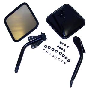 Crown Automotive Jeep Replacement Door Mirror And Arm Kit Black Mounts To Windshield Hinge  -  5462736K