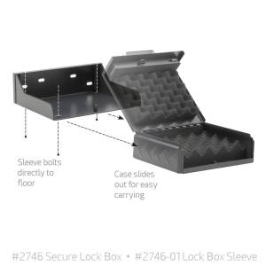 Smittybilt - Smittybilt Secure Lock Box Portable Secure Lock Box w/Mounting Sleeve 8.25 in. x 9.25 in. x 3 in. 14 Gauge HD Steel Dual Lock System Black - 2746 - Image 6