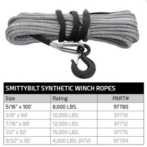 Smittybilt - Smittybilt XRC Synthetic Winch Rope 11/32in. X 100ft. 8000lb. Rating - 97780 - Image 5