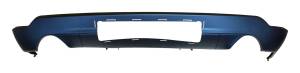 Crown Automotive Jeep Replacement Rear Bumper Fascia w/ Dual Round Exhaust Tips w/ Trailer Hitch  -  68111470AB