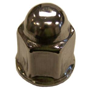 Tire & Wheel - Wheel Accessories - Crown Automotive Jeep Replacement - Crown Automotive Jeep Replacement Wheel Lug Nut 1/2 in. x 20 Thread Size Stainless Capped Lug Nut  -  J4006956