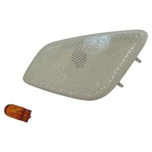 Crown Automotive Jeep Replacement Side Marker Light Right Clear Lens w/Amber Bulb  -  55155628ABC