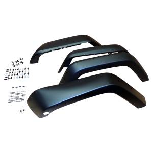 Fenders & Related Components - Fender Flares - Crown Automotive Jeep Replacement - Crown Automotive Jeep Replacement Fender Flare Kit Incl. 4 Smooth Flares/Retainers/Rivets w/Smooth Body Color Flares  -  5KCK