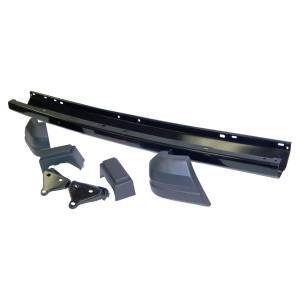 Crown Automotive Jeep Replacement Front Bumper Kit Black Includes 1 Bumper 2 End Caps 2 Bumper Guards And Brackets  -  52000185K