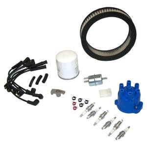 Ignition - Tune-Up Kits - Crown Automotive Jeep Replacement - Crown Automotive Jeep Replacement Tune-Up Kit Incl. Distributor Cap And Rotor/Air Filter/Fuel Filter/Oil Filter/Crankcase Breather Filter/Spark Plugs/Ignition Wires  -  TK32