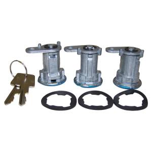 Doors & Accessories - Door Hardware - Crown Automotive Jeep Replacement - Crown Automotive Jeep Replacement Door Lock Cylinder Kit Incl. 3 Cylinders 3 Keys  -  8122874K3