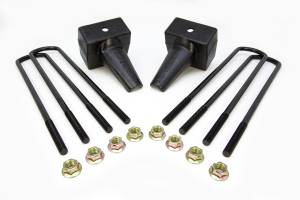 ReadyLift Rear Block Kit 5 in. Tapered Cast Iron Blocks Incl. Integrated Locating Pin E-Coated U-Bolts Nuts/Washers - 66-2025