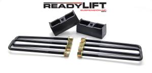 ReadyLift Rear Block Kit 2.25 in. Cast Iron Blocks Incl. U-Bolts All Required Hardware - 66-3002