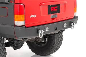 Rough Country Rear LED Bumper Incl. [2] Black-Series LED Flush Mount Lights Wiring Harness D-Rings - 110504