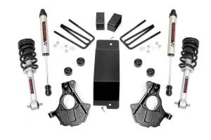 Rough Country Suspension Lift Knuckle Kit w/Shocks 3.5 in. Lift Incl. Lifted Struts Rear V2 Monotube Shocks - 11971
