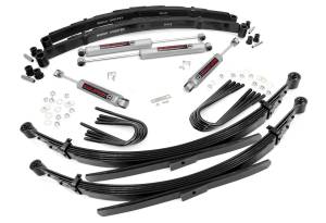 Rough Country Suspension Lift Kit w/Shocks 2 in. Lift Incl. Leaf Springs Brake Line Reloc. Brkt. U-Bolts Front and Rear Premium N3 Shocks - 235-88-9230