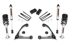Rough Country Suspension Lift Kit w/Shocks 3.5 in. Lift Incl. Upper Control Arms Lifted Struts Rear V2 Monotube Shocks - 24671