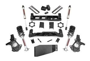 Rough Country Suspension Lift Kit 5 in. Incl. Struts Beefy Lower Skid Plate Sway Bar Drop Brackets Rear 6.5 in. Fabricated Anti Wrap Lift Blocks - 26271