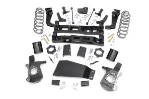 Rough Country Suspension Lift Kit 7.5 in. Lifted Knuckles Strut Spacers Front/Rear Crossmember Sway-Bar Drop Brackets Brake Line Brackets - 28600