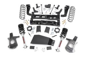 Rough Country Suspension Lift Kit 7.5 in. w/Lifted N3 Struts Lifted Knuckles Strut Spacers Front/Rear Crossmember Sway-Bar Drop Brackets Brake Line Brackets - 28601
