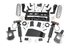 Rough Country Suspension Lift Kit 7.5 in. w/Vertex Coilovers Lifted Knuckles Strut Spacers Front/Rear Crossmember Sway-Bar Drop Brackets Brake Line Brackets - 28650