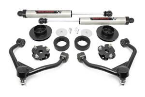 Rough Country Bolt-On Lift Kit w/Shocks 3 in. Lift Incl. Front Upper Control Arms Strut Preload Spacers Strut Spacers V2 Monotube Shocks - 31270