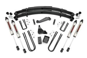 Rough Country Suspension Lift Kit Includes Valved N3 Series Shock Absorbers Lifted Leaf Springs Sway-Bar And Track Bar Drop Brackets U-Bolts w/Hardware Pitman Arm - 49670