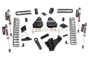 Rough Country Suspension Lift Kit 4.5 in. Lifted Coil Springs Radius Arm Drop Brackets U-Bolts Includes Valved N4 Series Shocks Overloads - 56350