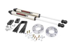 Rough Country Leveling Lift Kit 2 in. w/V2 Shocks: Head Turning Aluminum Leveling Spacer T6061 Billet Aluminum Upper Control Arm And The Strut Suitable For 35 in. Tires - 56970