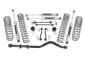 Rough Country Suspension Lift Kit 3.5 in. w/N3 Shocks Lifted Coil Springs Sway Bar Links Forged Track Bar Bumpstop Spacers w/Hardware - 64930