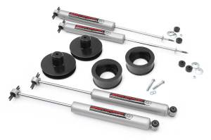 Rough Country Suspension Lift Kit w/Shocks 2 in. Lift Incl. Front and Rear Coil Spring Spacers Front and Rear Premium N2.0 Shocks - 65830