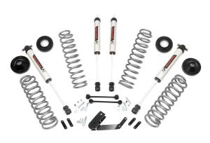 Rough Country Suspension Lift Kit 3.25 in. Front Rear Coil Springs V2 Shock Absorbers Lower Control Arm Sway Bar Links Suitable For 35 in. Tires - 66970