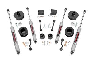 Rough Country Suspension Lift Kit 2.5 in. Lift Incl. Coil Spring Spacer Shock Relocation Bracket Swaybar Links Bump Stops - 67730