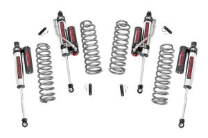 Rough Country Suspension Lift Kit 2.5 in. Front/Rear Lifted Coil Springs Nitrogen charged N3 Shocks Durable 18 mm. Spring Loaded Piston Rod 54 mm. Shock Body 36kN Tensile Strength - 67950