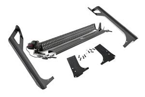 Light Bars & Accessories - Light Bar Mounts - Rough Country - Rough Country LED Light Bar Windshield Mounting Brackets For 50 in. Dual Row Reflector - 70503BL
