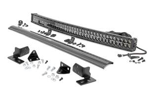 Rough Country Black Series LED Kit Fits In Bumper White DRL 19020 Lumens 240 Watts IP67 Waterproof Aluminum 40 in. LED Light Bar Includes Installation Instructions - 70682DRL