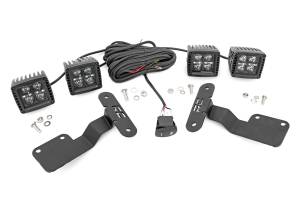 Rough Country LED Lower Windshield Ditch Kit 2 in. w/Cool White DRL - 70871