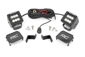 Rough Country Windshield 2 in. LED Lower Ditch Kit Flood Pattern - 71029