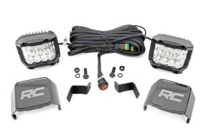 Rough Country Windshield 3 in. Wide Angle LED Power Ditch Kit - 71033