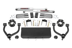 Rough Country Suspension Lift Kit 3 in. Lift Incl. Front Upper Control Arms Strut Spacers Rear Lift Blocks U-Bolts Hardware - 83630