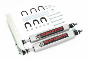 Rough Country N3 Dual Steering Stabilizer Big Bore Incl. Mounting Brackets and Hardware - 8733830