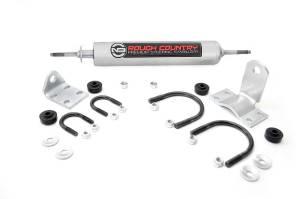Rough Country Steering Stabilizer Designed To Restrain Bump Steer And Front End Vibration Chrome Hardened 18 mm. Piston Rod - 8735530