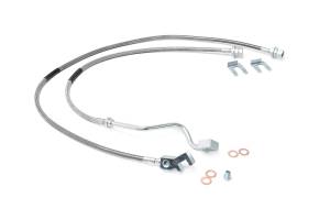 Rough Country Stainless Steel Brake Lines Front For 4-8 in. Lift - 89705