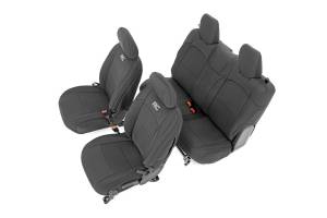 Rough Country Seat Cover Set Front/Rear Black Series 4 Layer Construction Thick Foam Padding - 91020