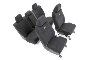 Rough Country Neoprene Seat Covers Front And Rear Neoprene 4-Layer Construction Black - 91027A